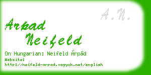 arpad neifeld business card