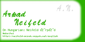 arpad neifeld business card